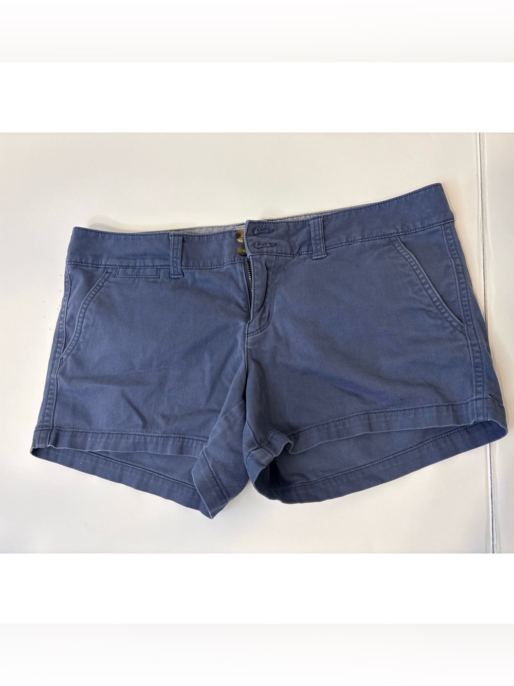 American Eagle Outfitters Blue Cotton Chino Shorts